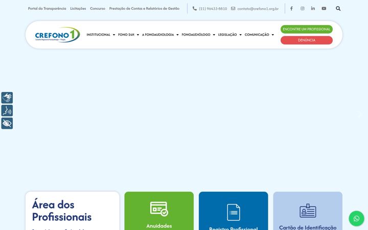Screenshot of crefono1.org.br