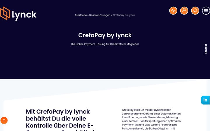 Screenshot of crefopay.de