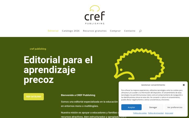 Screenshot of crefpublishing.com