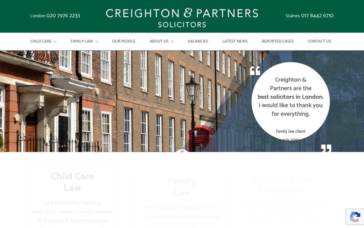 Screenshot of creighton.co.uk