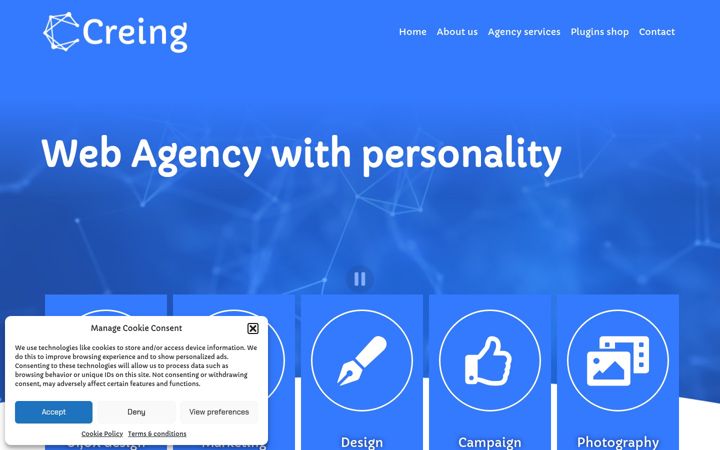 Screenshot of creing.com