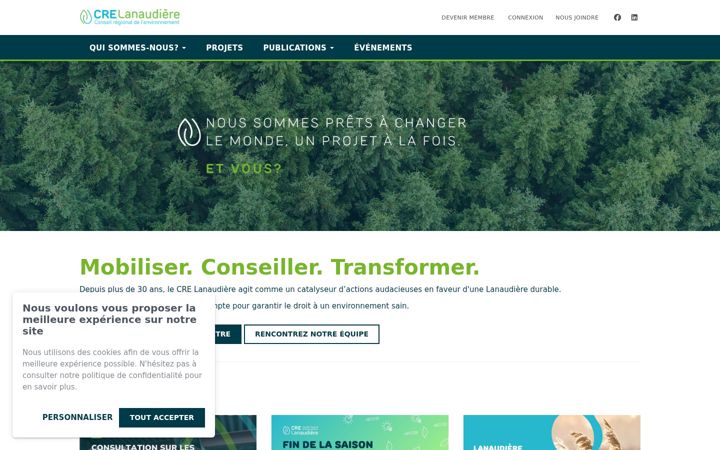 Screenshot of crelanaudiere.ca