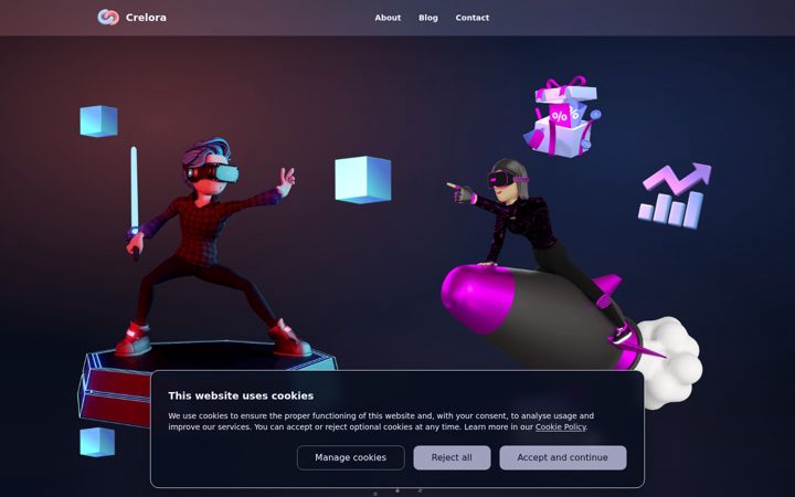 Screenshot of crelora.com