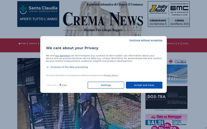 Screenshot of crema-news.it