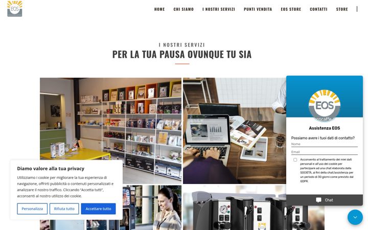 Screenshot of cremacaffe.it