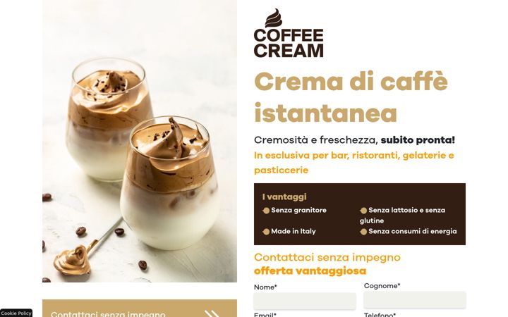 Screenshot of cremacaffeistantanea.it