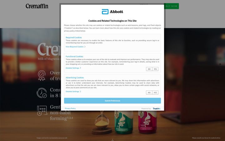 Screenshot of cremaffin.com