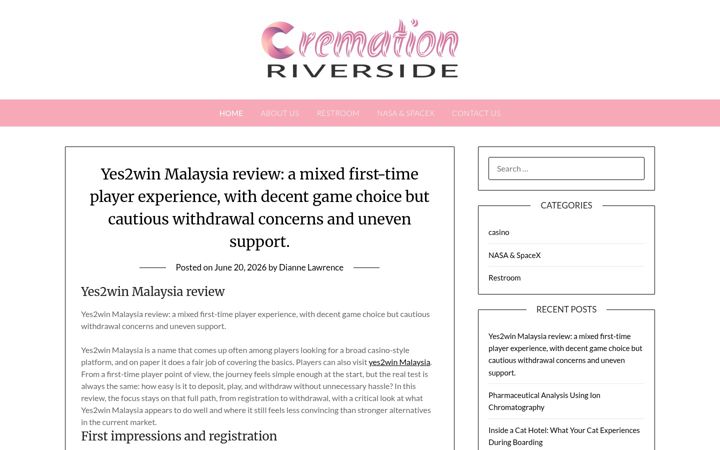 Screenshot of cremationriverside.com