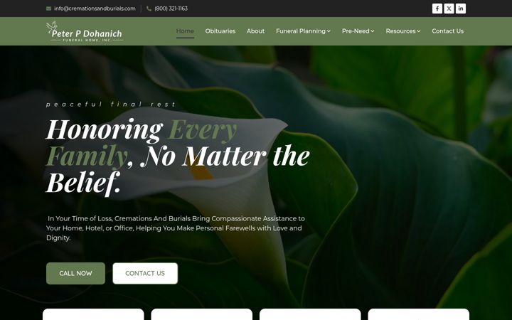 Screenshot of cremationsandburials.com