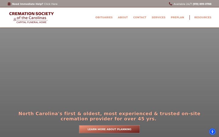 Screenshot of cremationsocietync.com