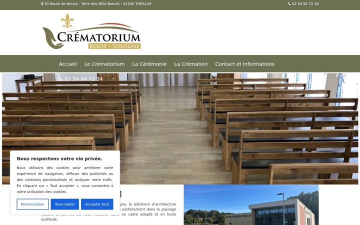 Ekrānuzņēmums no crematorium-berry-sologne.fr