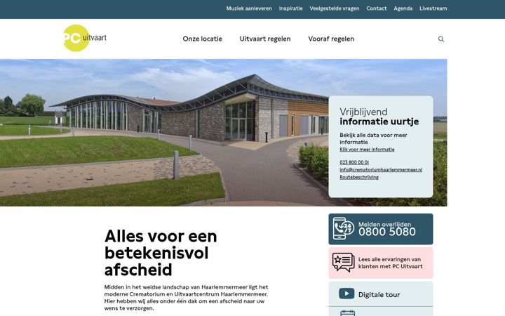 Screenshot of crematoriumhaarlemmermeer.nl