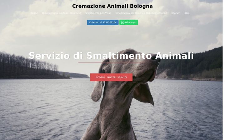 Screenshot of cremazioneanimalibologna.it