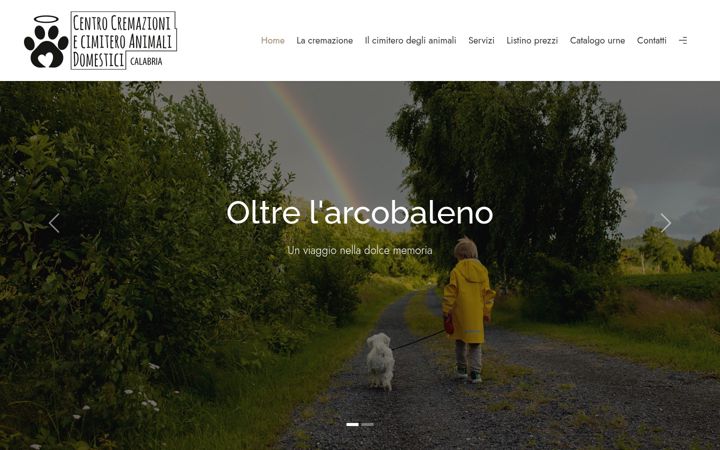 Screenshot of cremazioneanimalicalabria.it