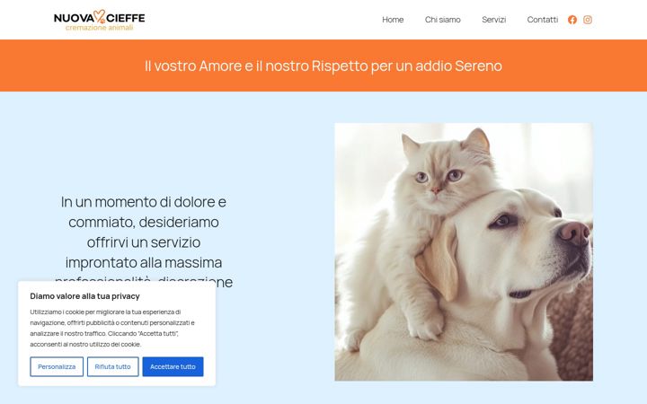 Screenshot of cremazionenuovacieffe.it