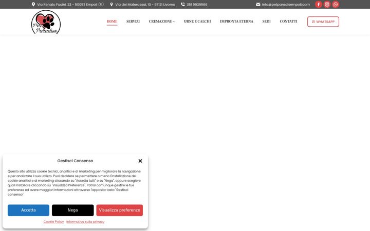 Screenshot of cremazionepetparadise.it