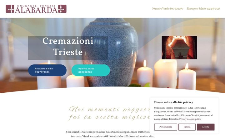 Screenshot of cremazionitrieste.it