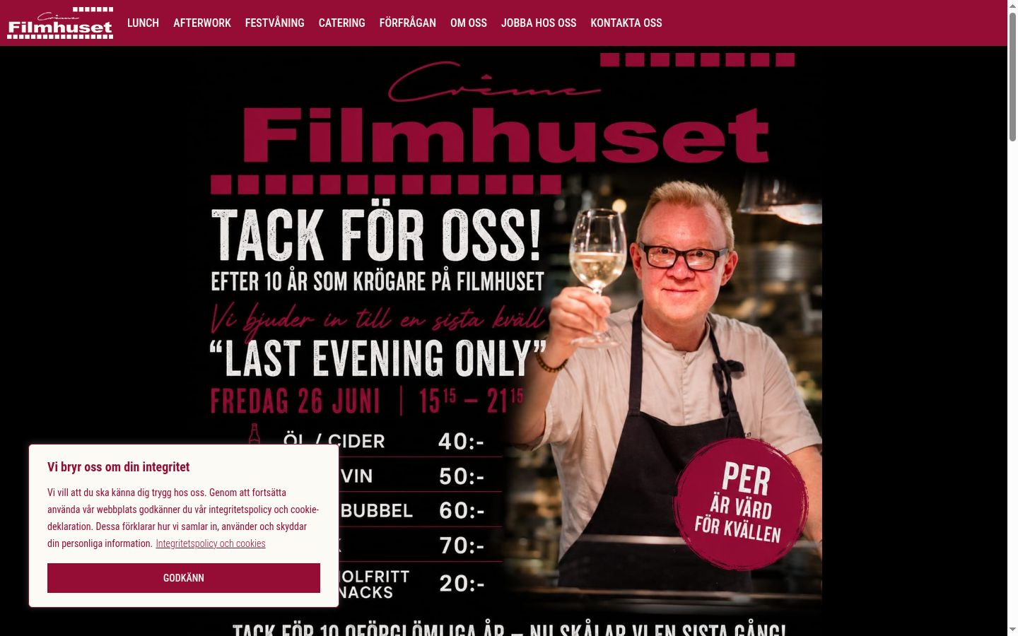 Screenshot tal-banner tal-kunsens muri qabel kwalunkwe interazzjoni