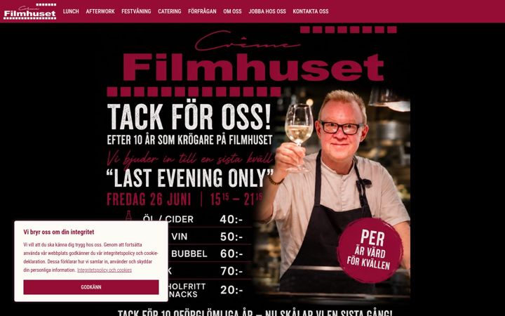 Screenshot of cremefilmhuset.se