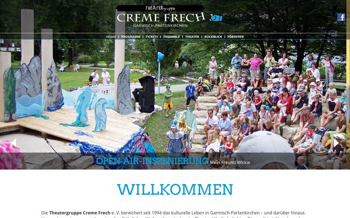 Screenshot of cremefrech.de