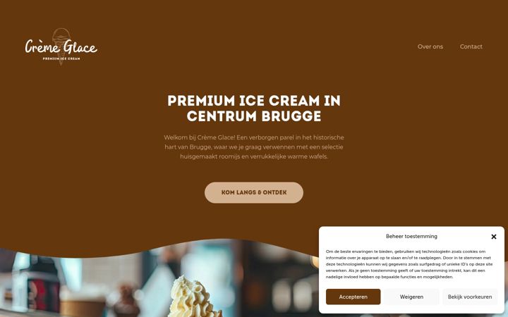 Screenshot of cremeglace.be