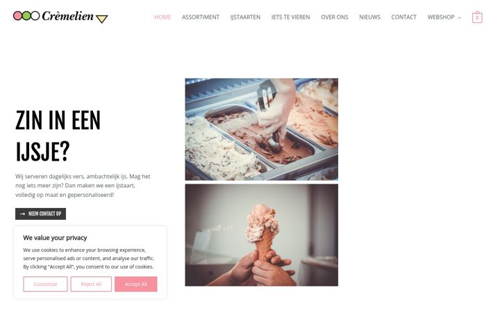 Screenshot of cremelien.be