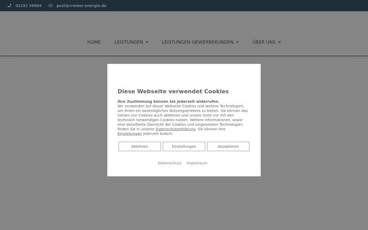 Screenshot of cremer-energie.de