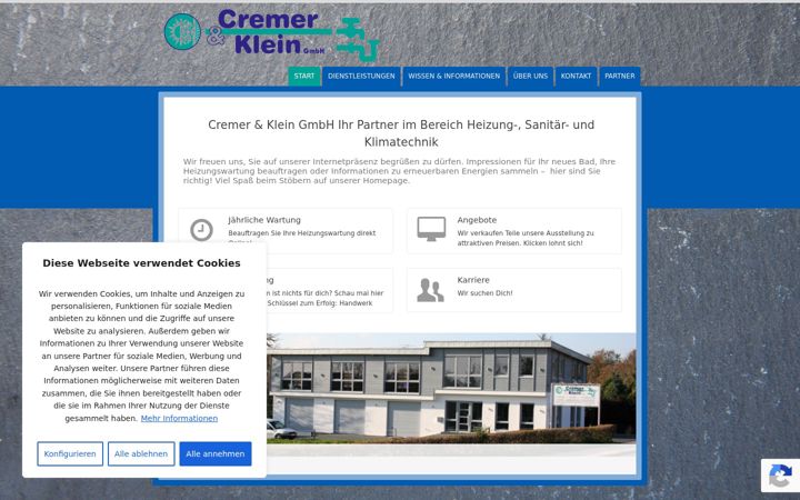 Screenshot of cremer-klein.de