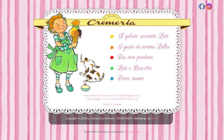 Screenshot of cremerialafontana.it