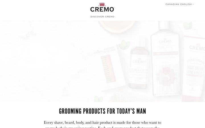 Screenshot of cremocompany.ca