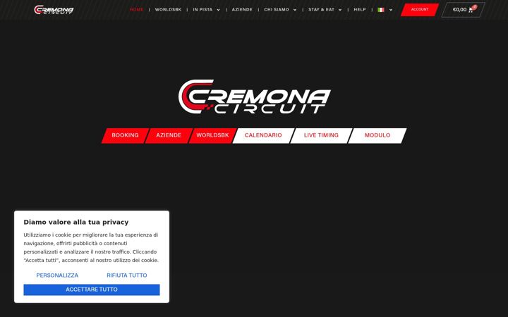 Captura de pantalla de cremonacircuit.it
