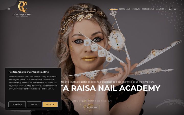 Screenshot of crengutaraisanailacademy.ro