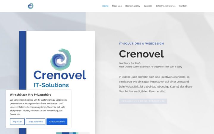 Screenshot of crenovel.ch