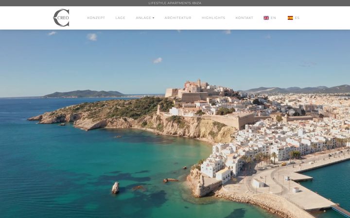 Screenshot of creo-ibiza.com