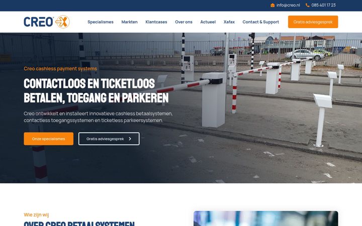 Captură de ecran a creo.nl