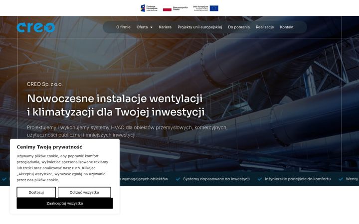 Captură de ecran a creo.rzeszow.pl