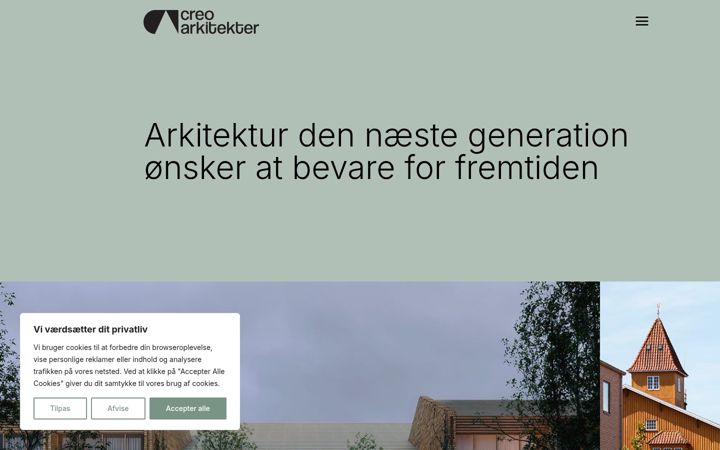 Screenshot of creoarkitekter.dk