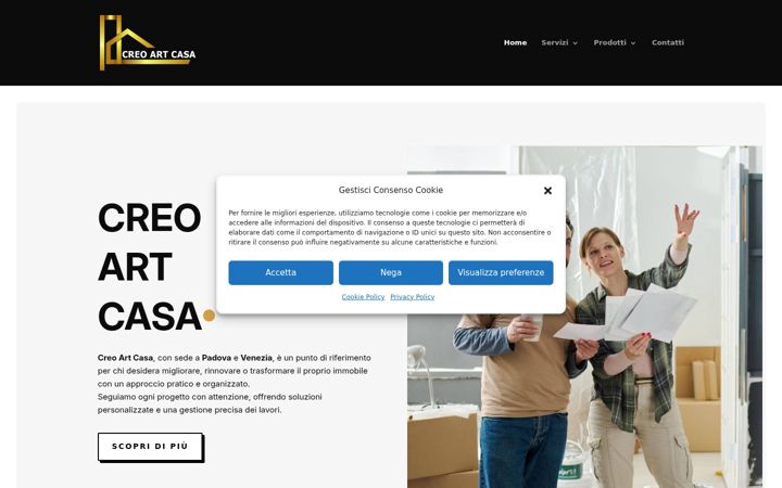 Screenshot di creoartcasa.it