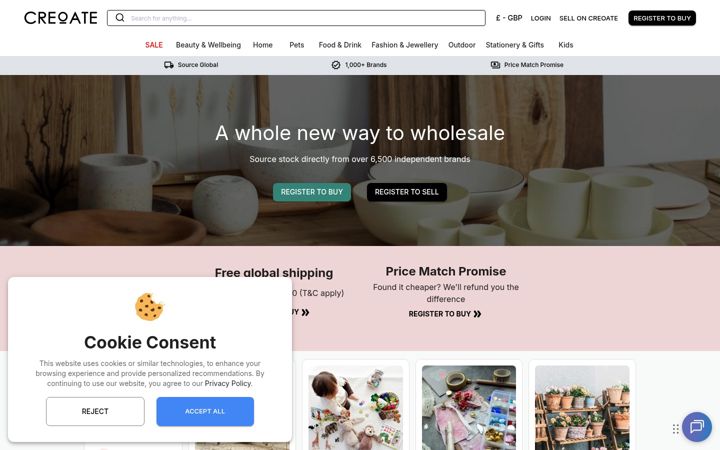 Screenshot of creoate.com