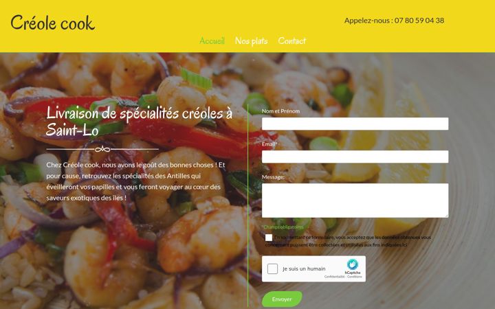 Ekrānuzņēmums no creolecook.fr