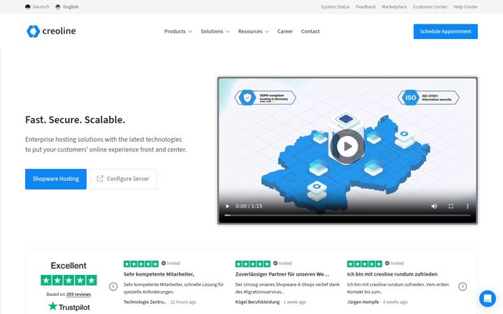Screenshot of creoline.com