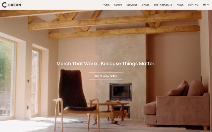 Screenshot of creon.se