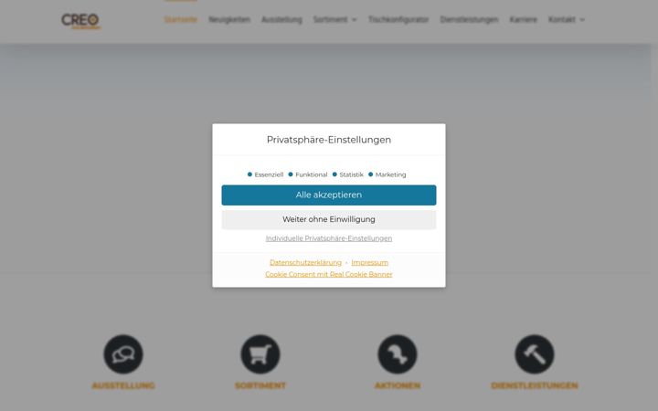 Screenshot of creonline.de
