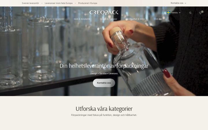Screenshot of creopack.se