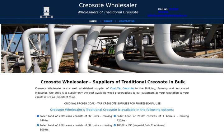 Screenshot of creosotewholesaler.co.uk
