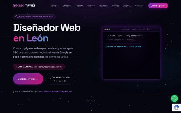 Screenshot of creotuweb.net