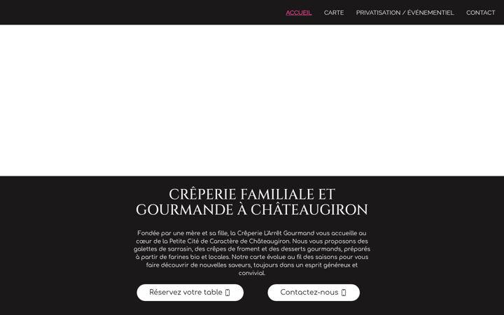 Ekrānuzņēmums no creperie-larret-gourmand.fr
