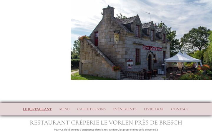 Ekrānuzņēmums no creperie-le-vorlen.fr