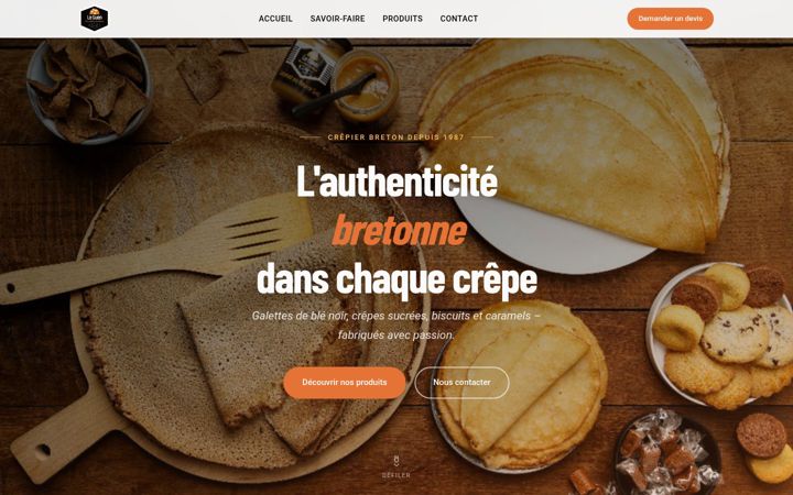 Screenshot of creperie-leguen.net