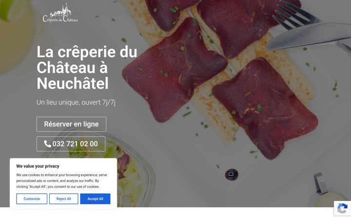 Screenshot of creperieduchateau.ch